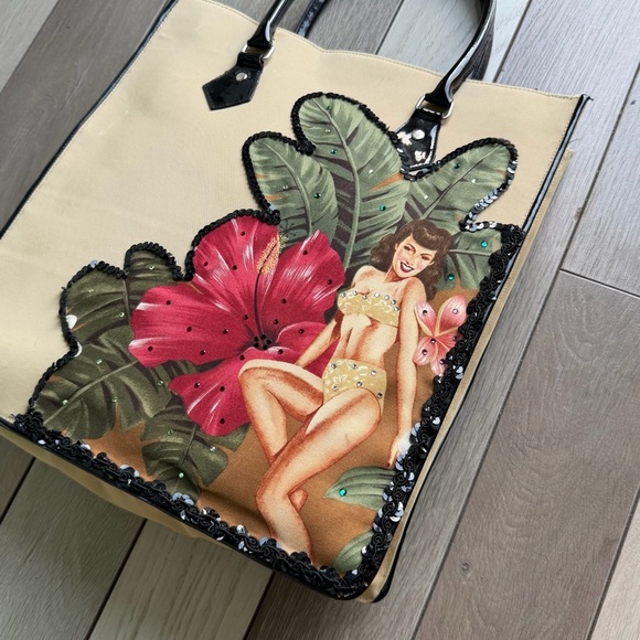 Liz Soto Signature Tropical Print Bag | Fair Condition 5/10 - Picture 2 of 11